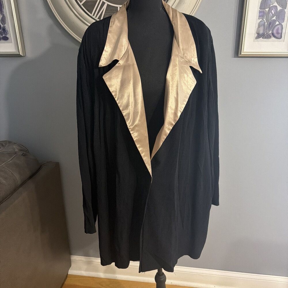 Cimarron Dress︱Black Jacket︱Blazer︱1980's︱Champagne︱Long︱Size Large